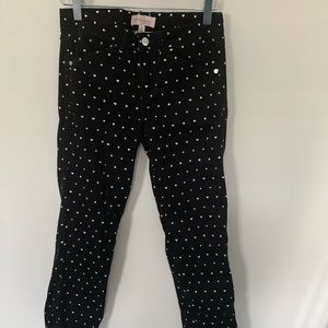 Velvet black and white pants